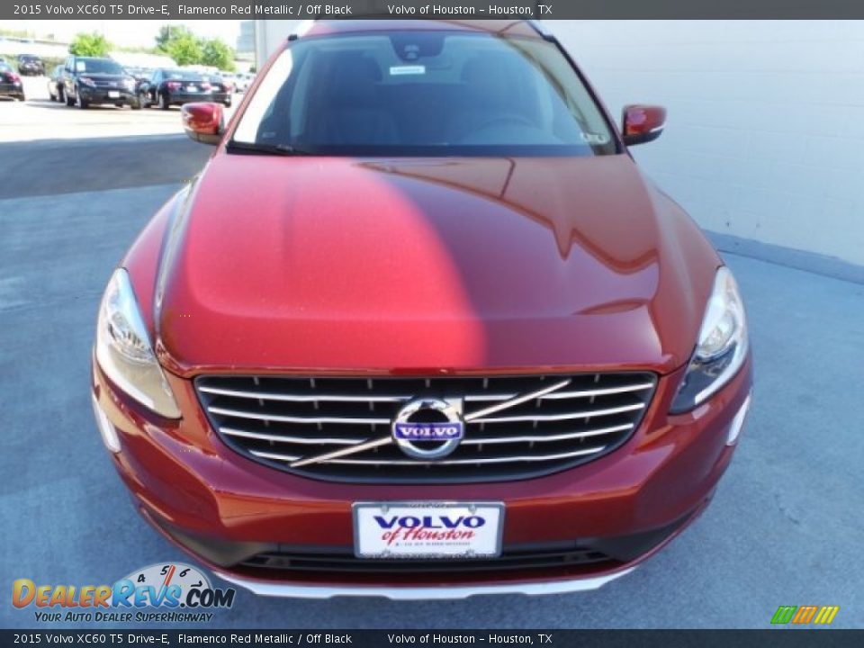2015 Volvo XC60 T5 Drive-E Flamenco Red Metallic / Off Black Photo #2