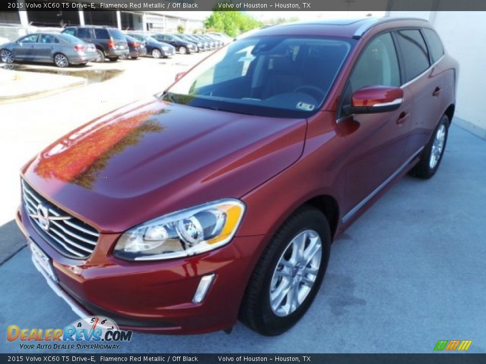 2015 Volvo XC60 T5 Drive-E Flamenco Red Metallic / Off Black Photo #3