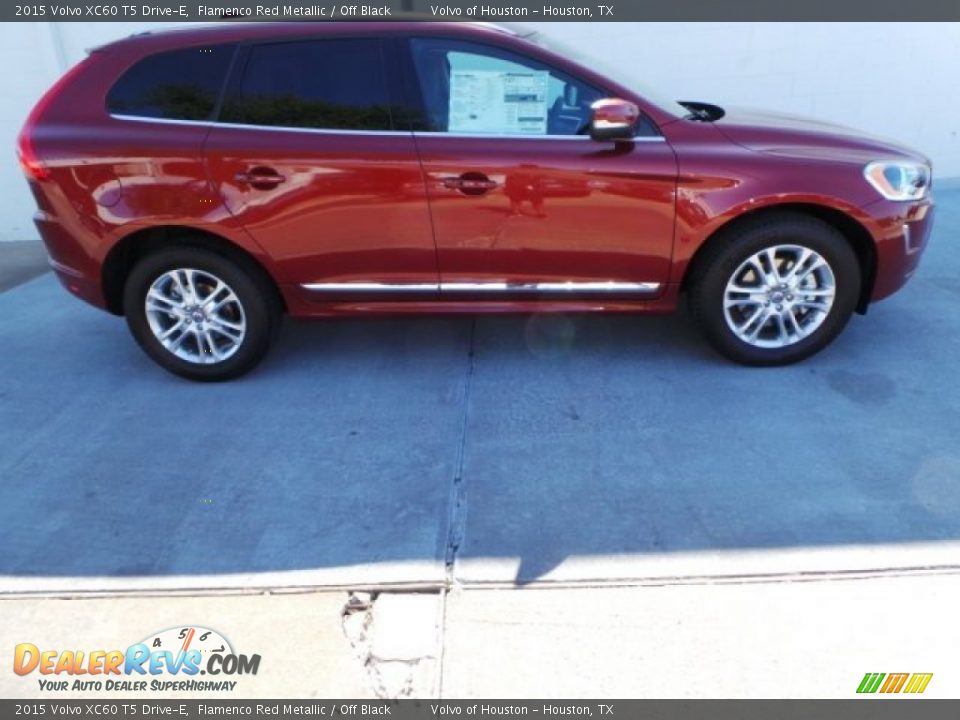 2015 Volvo XC60 T5 Drive-E Flamenco Red Metallic / Off Black Photo #7
