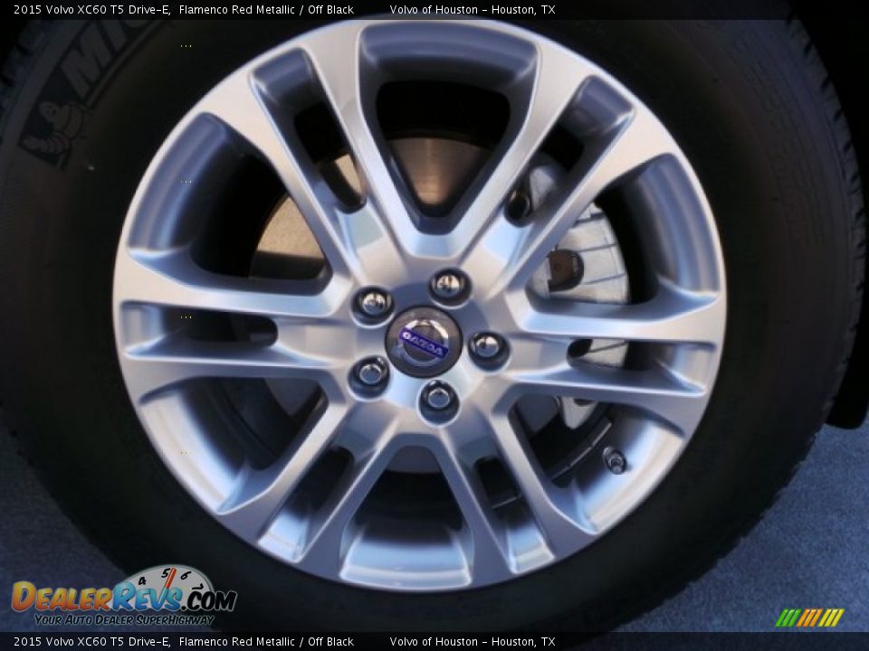 2015 Volvo XC60 T5 Drive-E Flamenco Red Metallic / Off Black Photo #8