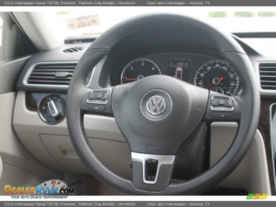 2014 Volkswagen Passat TDI SEL Premium Platinum Gray Metallic / Moonrock Photo #30