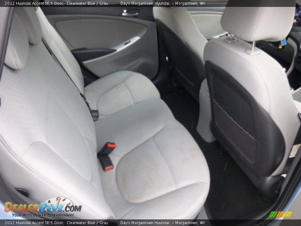 2012 Hyundai Accent SE 5 Door Clearwater Blue / Gray Photo #12
