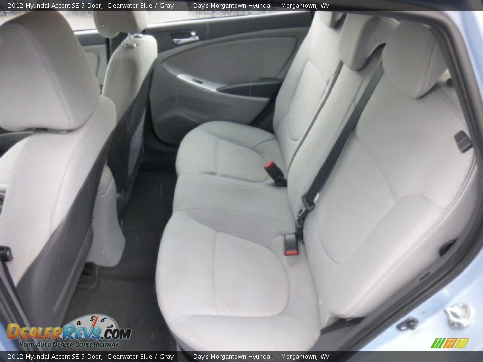 2012 Hyundai Accent SE 5 Door Clearwater Blue / Gray Photo #14