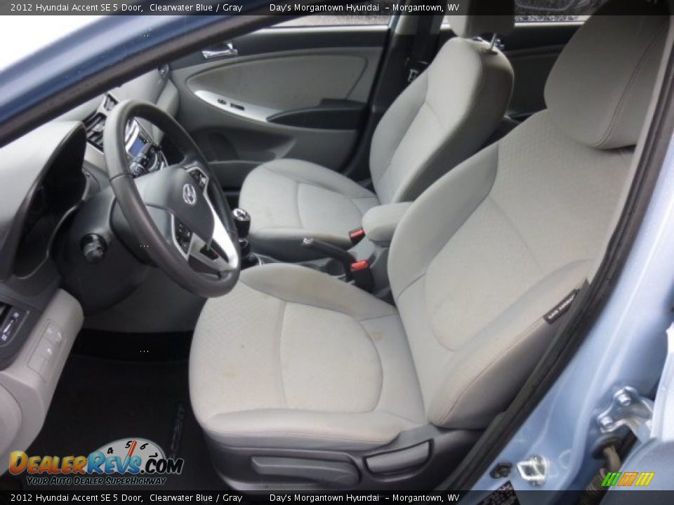 2012 Hyundai Accent SE 5 Door Clearwater Blue / Gray Photo #16