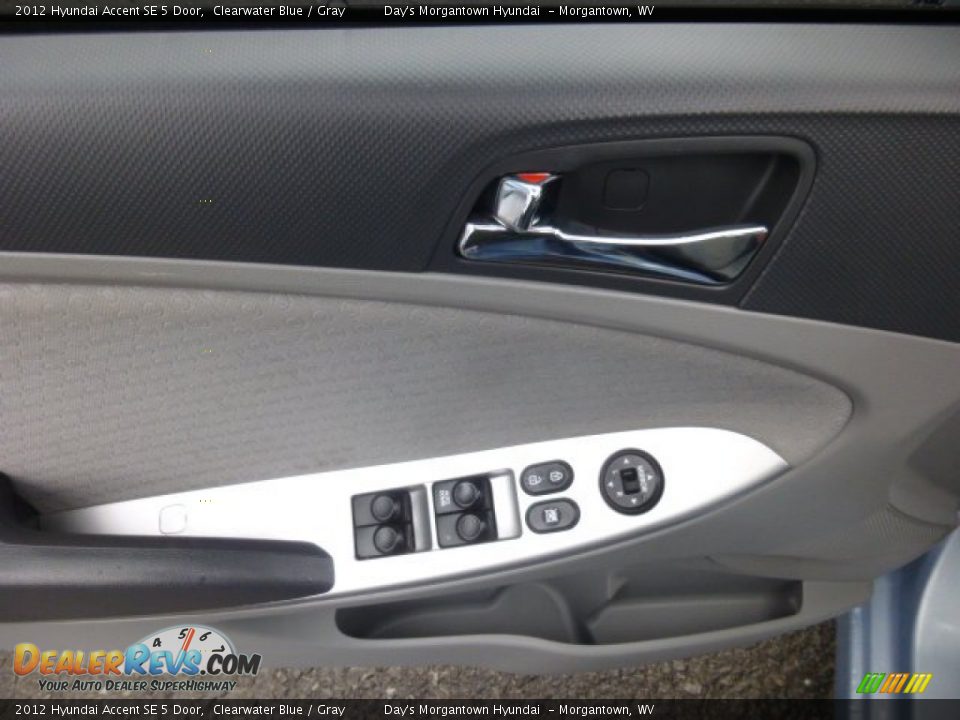 2012 Hyundai Accent SE 5 Door Clearwater Blue / Gray Photo #18