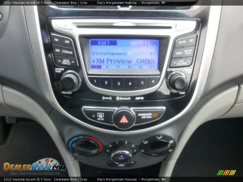 2012 Hyundai Accent SE 5 Door Clearwater Blue / Gray Photo #19