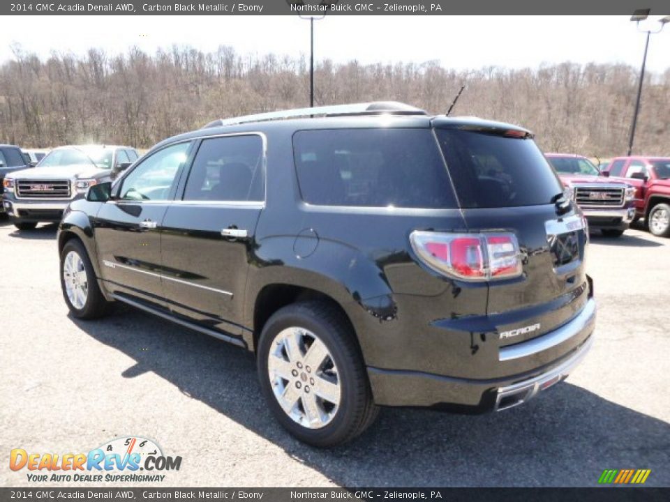 2014 GMC Acadia Denali AWD Carbon Black Metallic / Ebony Photo #7