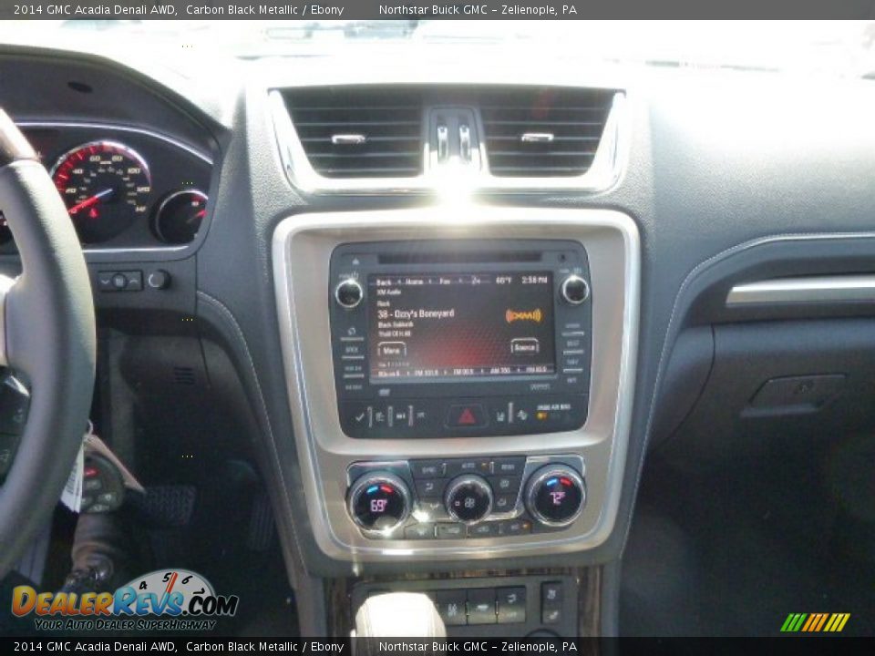 2014 GMC Acadia Denali AWD Carbon Black Metallic / Ebony Photo #15