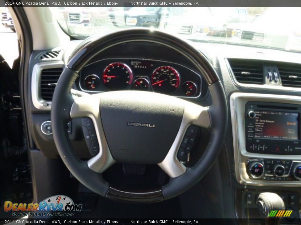 2014 GMC Acadia Denali AWD Carbon Black Metallic / Ebony Photo #18