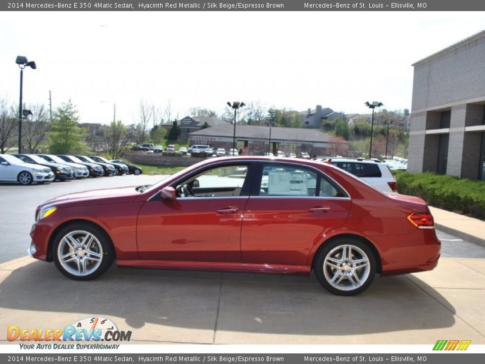 2014 Mercedes-Benz E 350 4Matic Sedan Hyacinth Red Metallic / Silk Beige/Espresso Brown Photo #4