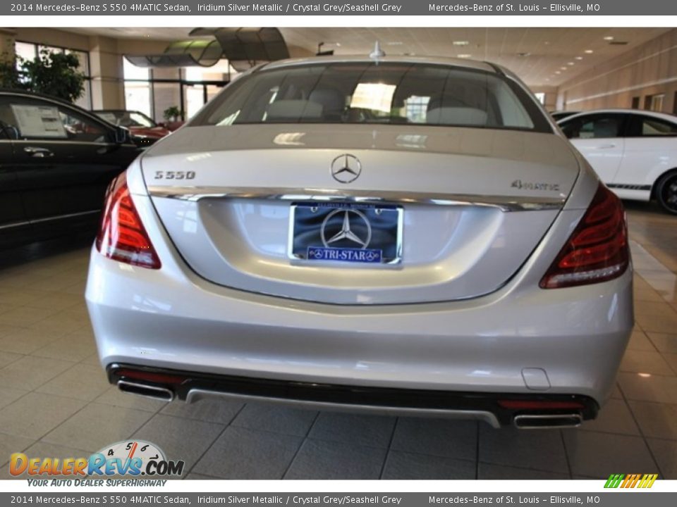 2014 Mercedes-Benz S 550 4MATIC Sedan Iridium Silver Metallic / Crystal Grey/Seashell Grey Photo #4
