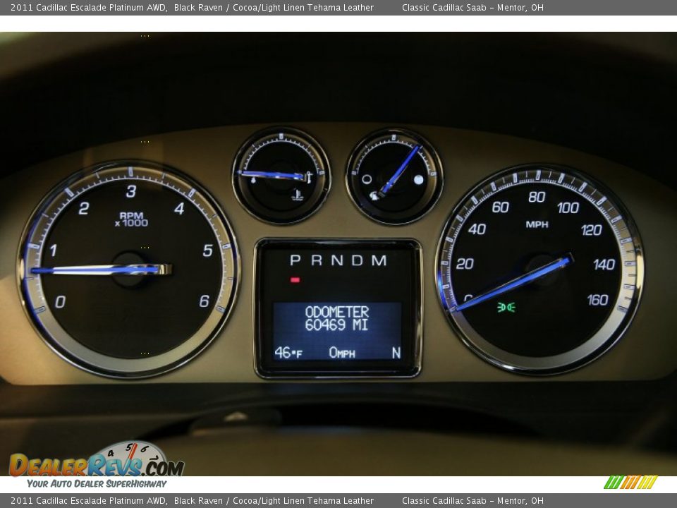 2011 Cadillac Escalade Platinum AWD Gauges Photo #9