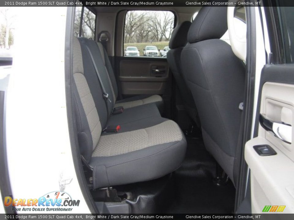 2011 Dodge Ram 1500 SLT Quad Cab 4x4 Bright White / Dark Slate Gray/Medium Graystone Photo #12
