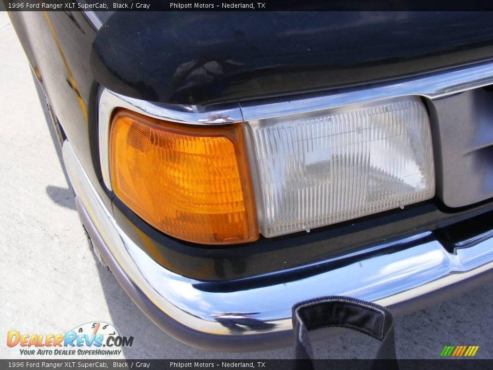 1996 Ford Ranger XLT SuperCab Black / Gray Photo #9