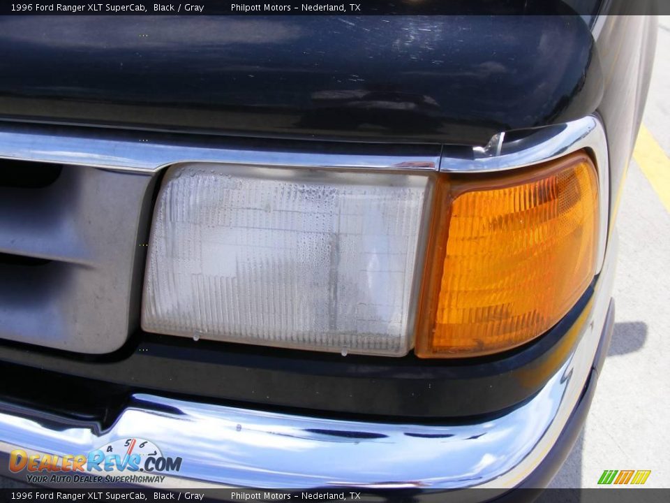 1996 Ford Ranger XLT SuperCab Black / Gray Photo #10