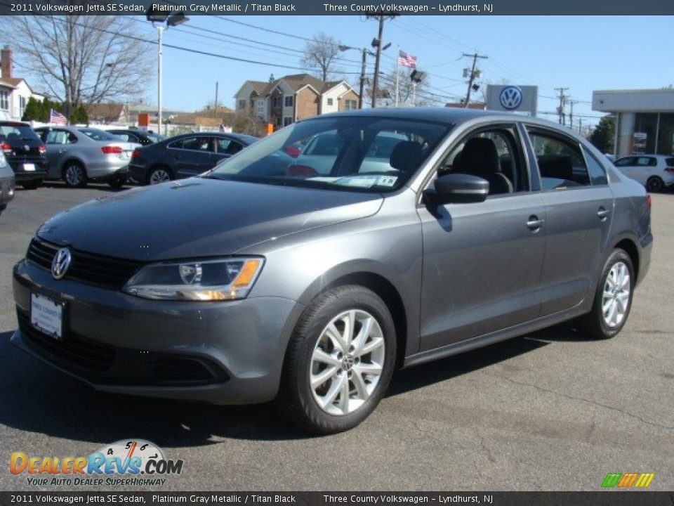 2011 Volkswagen Jetta SE Sedan Platinum Gray Metallic / Titan Black Photo #3