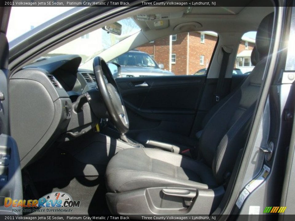2011 Volkswagen Jetta SE Sedan Platinum Gray Metallic / Titan Black Photo #6