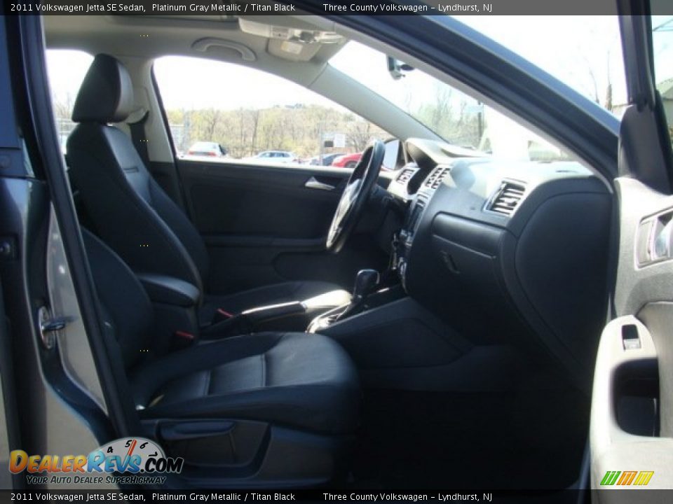 2011 Volkswagen Jetta SE Sedan Platinum Gray Metallic / Titan Black Photo #7