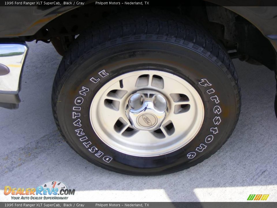 1996 Ford Ranger XLT SuperCab Black / Gray Photo #12