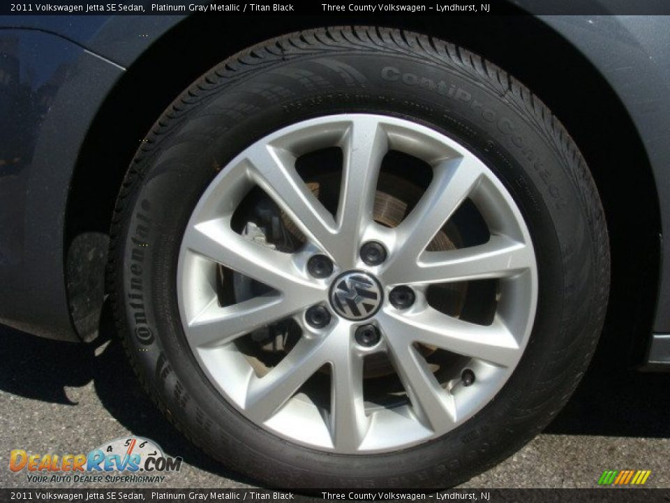 2011 Volkswagen Jetta SE Sedan Platinum Gray Metallic / Titan Black Photo #15