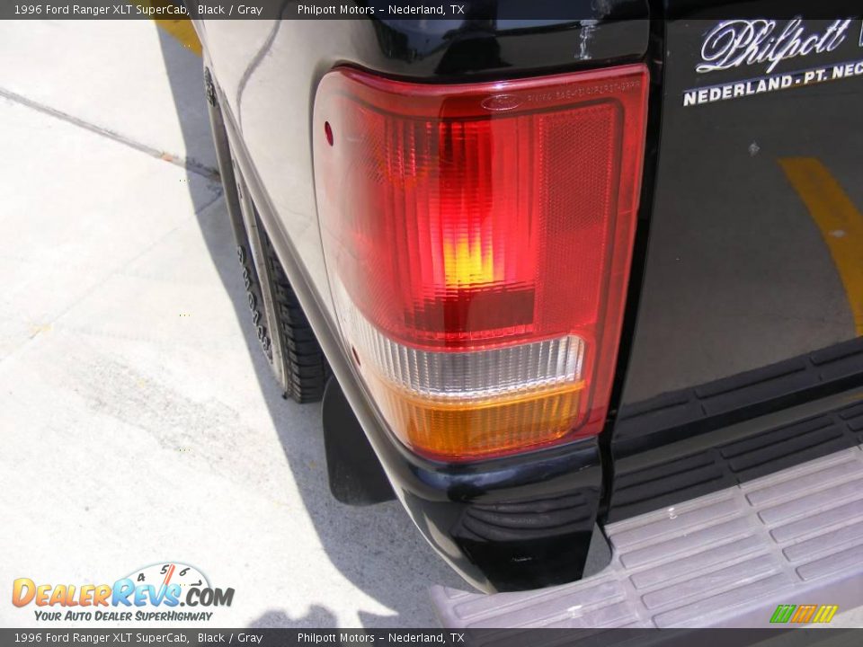 1996 Ford Ranger XLT SuperCab Black / Gray Photo #19