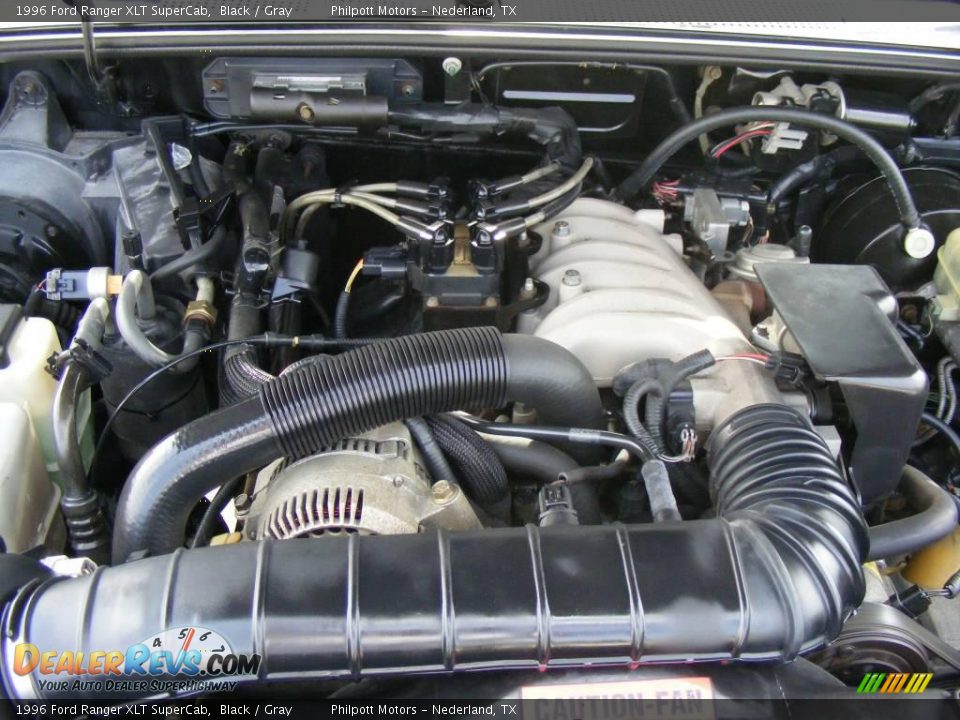 1996 Ford Ranger XLT SuperCab Black / Gray Photo #24