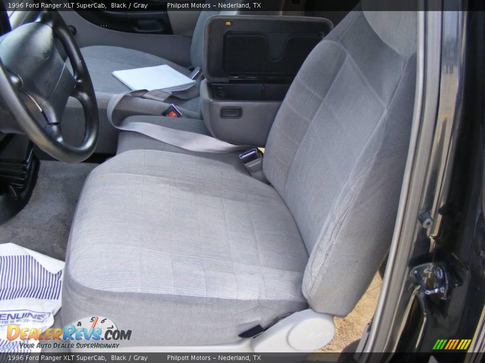 1996 Ford Ranger XLT SuperCab Black / Gray Photo #33