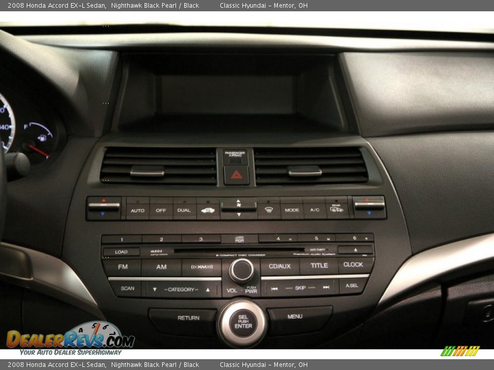 2008 Honda Accord EX-L Sedan Nighthawk Black Pearl / Black Photo #16