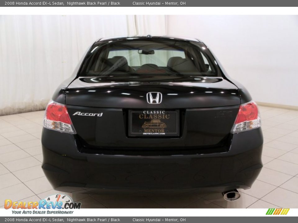 2008 Honda Accord EX-L Sedan Nighthawk Black Pearl / Black Photo #17