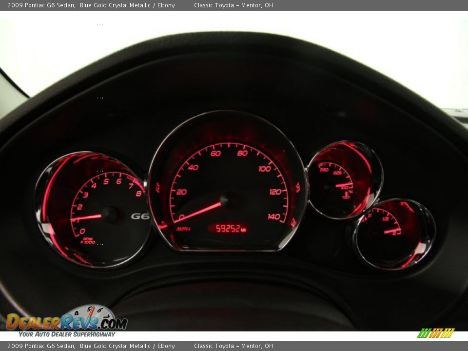 2009 Pontiac G6 Sedan Blue Gold Crystal Metallic / Ebony Photo #7