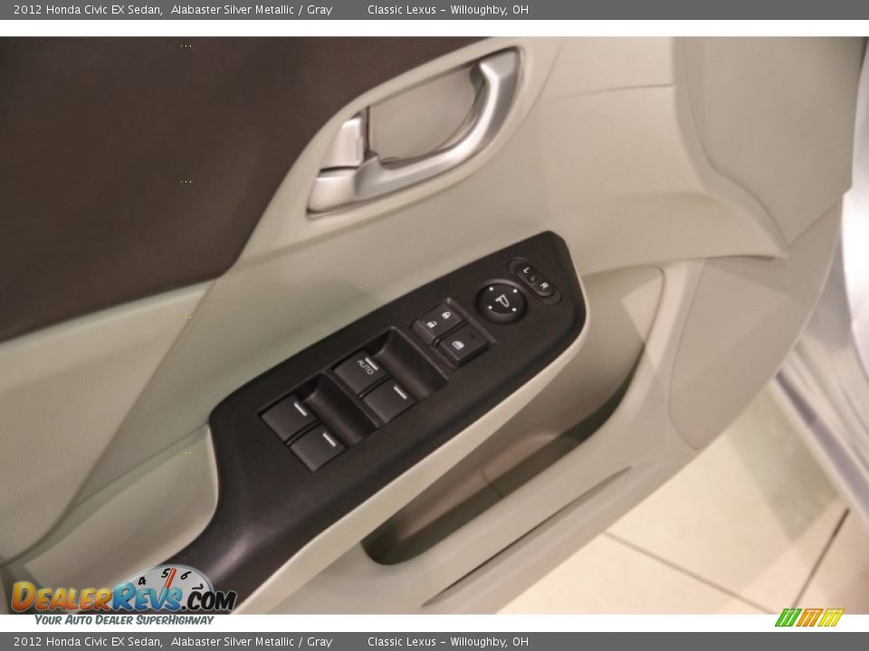 2012 Honda Civic EX Sedan Alabaster Silver Metallic / Gray Photo #5