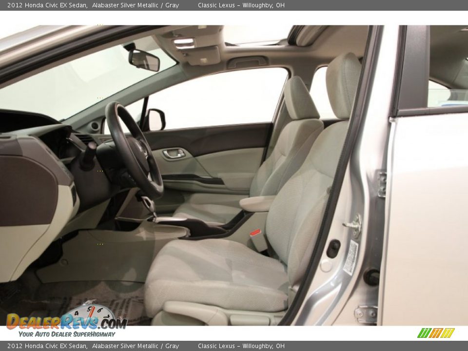 2012 Honda Civic EX Sedan Alabaster Silver Metallic / Gray Photo #6