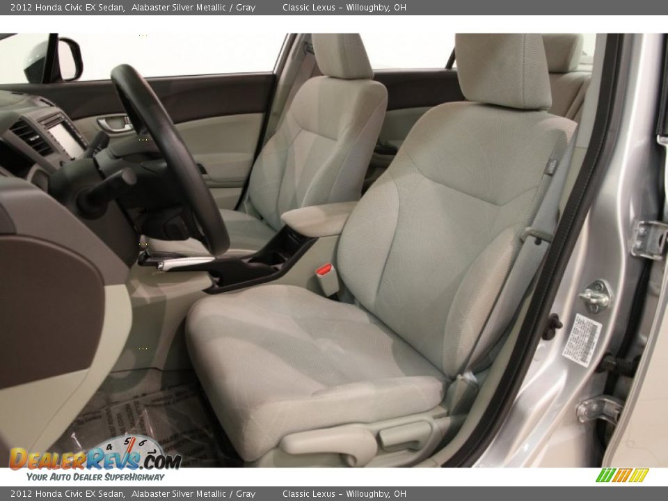 2012 Honda Civic EX Sedan Alabaster Silver Metallic / Gray Photo #7