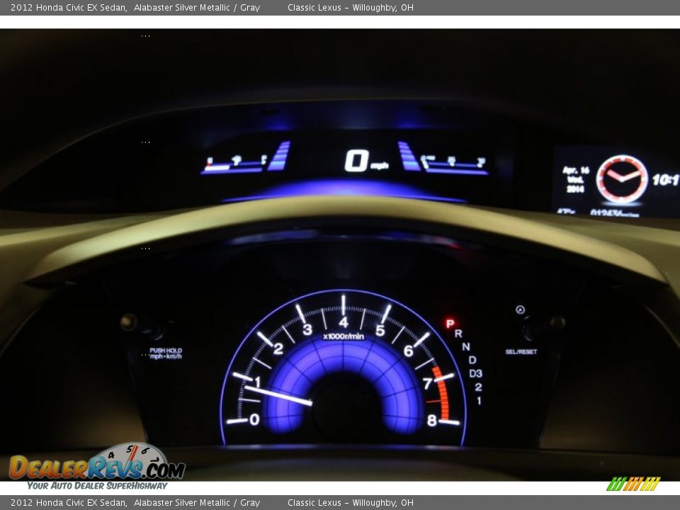 2012 Honda Civic EX Sedan Alabaster Silver Metallic / Gray Photo #9