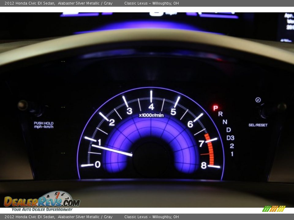 2012 Honda Civic EX Sedan Alabaster Silver Metallic / Gray Photo #10