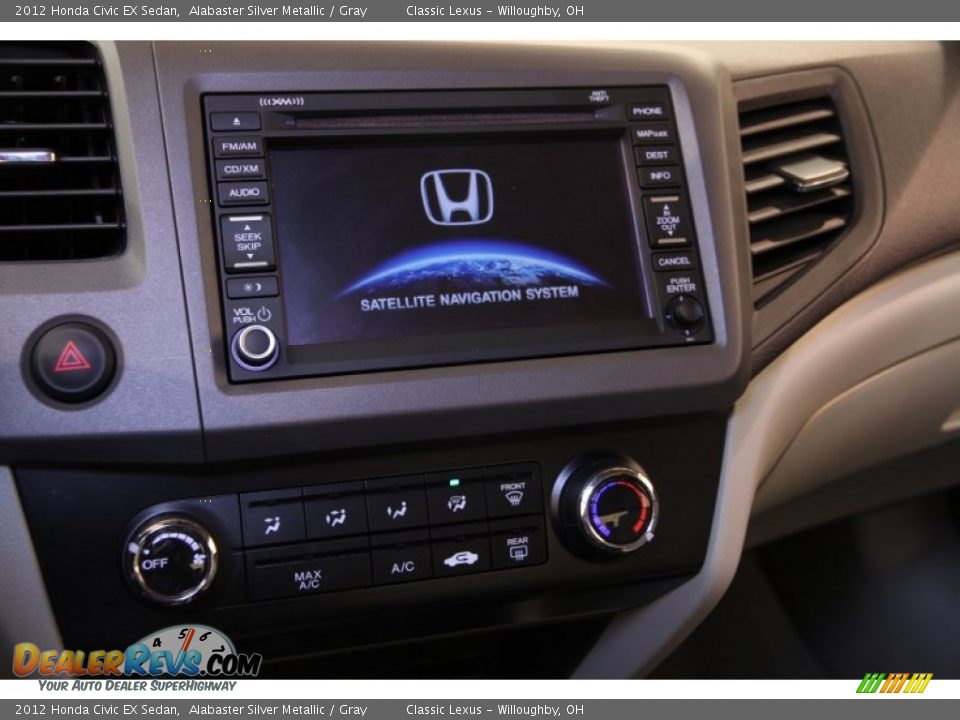 2012 Honda Civic EX Sedan Alabaster Silver Metallic / Gray Photo #15