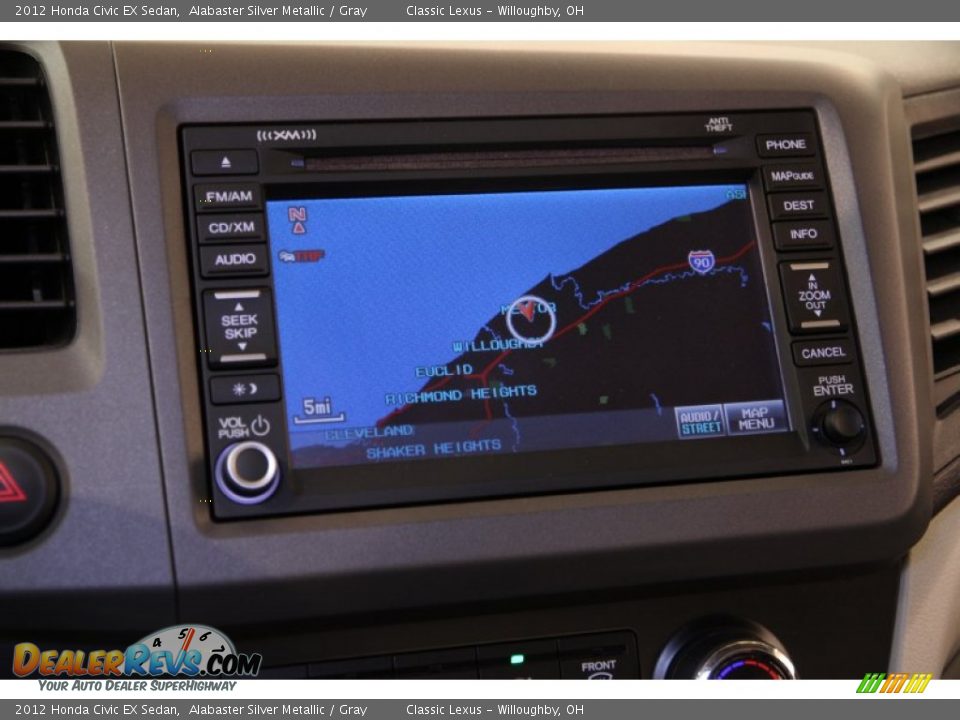 2012 Honda Civic EX Sedan Alabaster Silver Metallic / Gray Photo #16