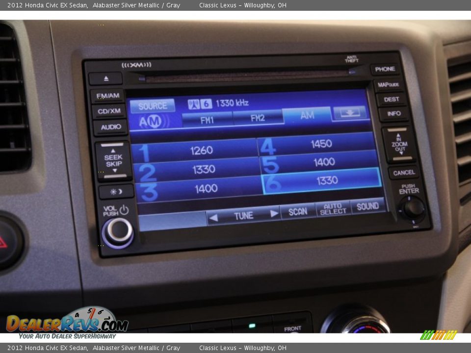 2012 Honda Civic EX Sedan Alabaster Silver Metallic / Gray Photo #18