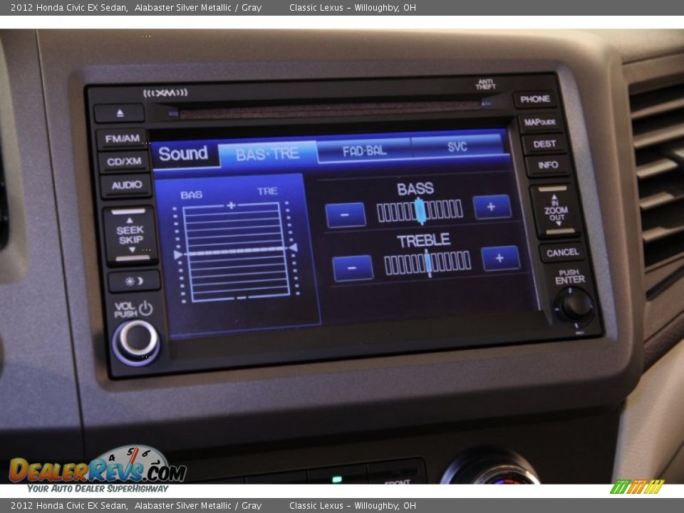 2012 Honda Civic EX Sedan Alabaster Silver Metallic / Gray Photo #19