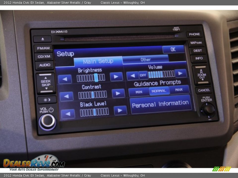 2012 Honda Civic EX Sedan Alabaster Silver Metallic / Gray Photo #23