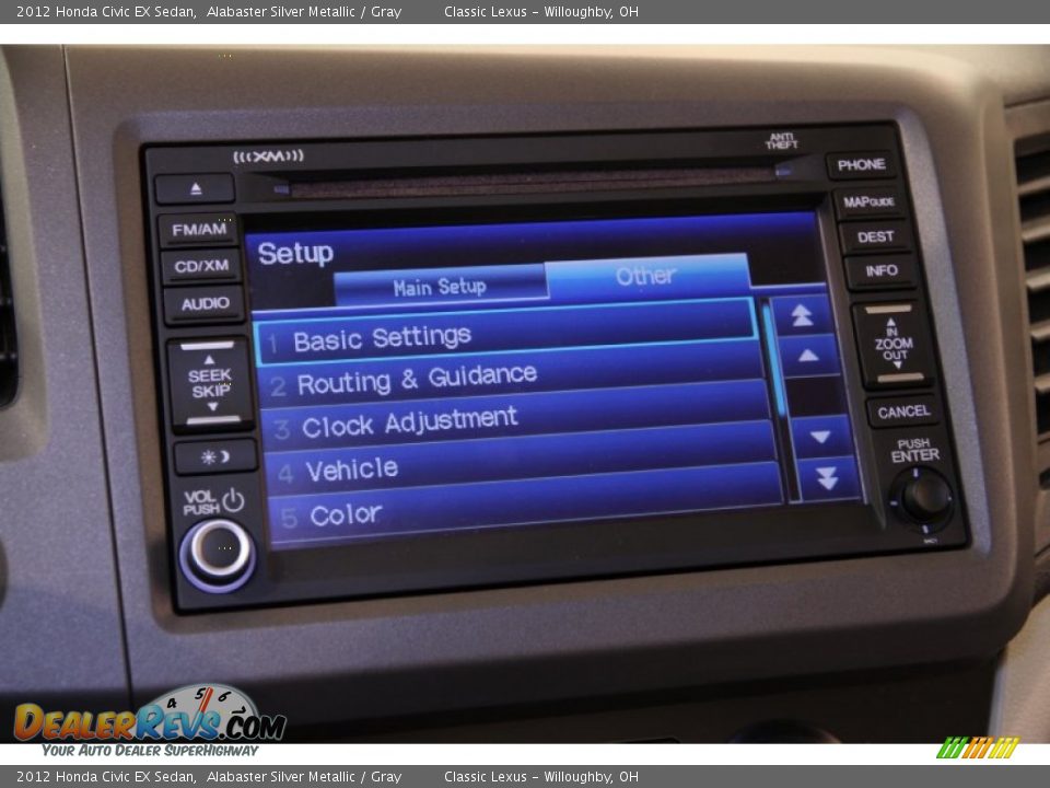 2012 Honda Civic EX Sedan Alabaster Silver Metallic / Gray Photo #24