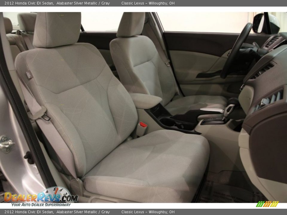 2012 Honda Civic EX Sedan Alabaster Silver Metallic / Gray Photo #26