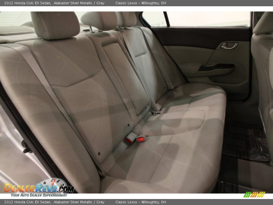 2012 Honda Civic EX Sedan Alabaster Silver Metallic / Gray Photo #27