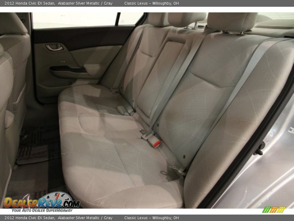 2012 Honda Civic EX Sedan Alabaster Silver Metallic / Gray Photo #28