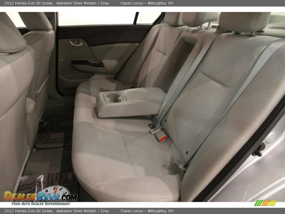 2012 Honda Civic EX Sedan Alabaster Silver Metallic / Gray Photo #29