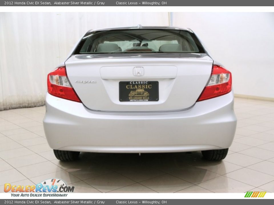 2012 Honda Civic EX Sedan Alabaster Silver Metallic / Gray Photo #31