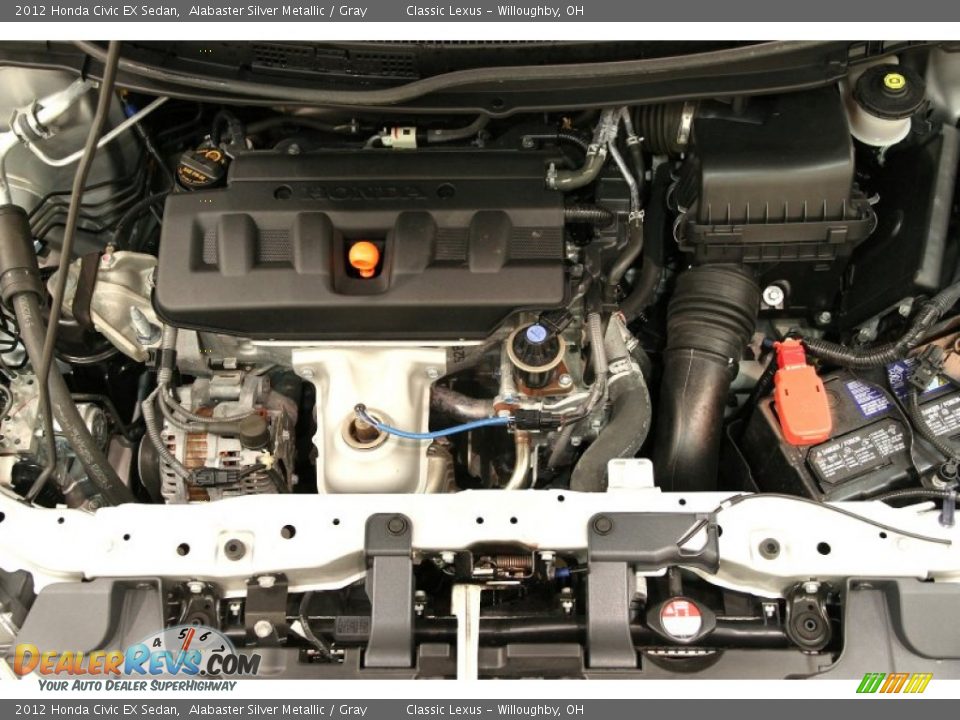 2012 Honda Civic EX Sedan Alabaster Silver Metallic / Gray Photo #32