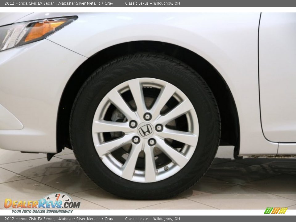 2012 Honda Civic EX Sedan Alabaster Silver Metallic / Gray Photo #33