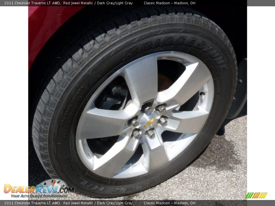 2011 Chevrolet Traverse LT AWD Red Jewel Metallic / Dark Gray/Light Gray Photo #19