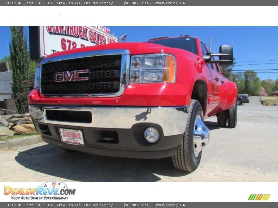 2011 GMC Sierra 3500HD SLE Crew Cab 4x4 Fire Red / Ebony Photo #1